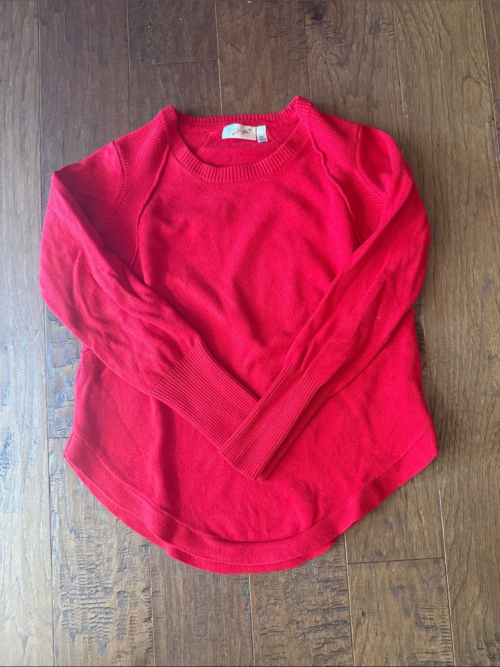 RD Style Bright Red Crewneck Sweater